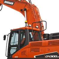 Стекло дверное нижнее левое Doosan DX190/225/300LCA