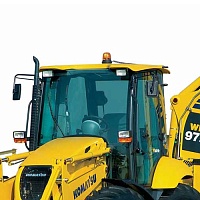 Стекло лобовое Komatsu WB93R-5/WB97R-5 2006 (верхнее)